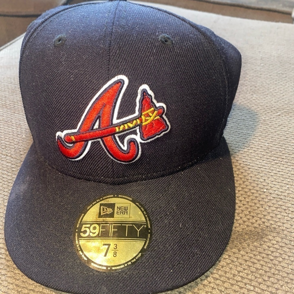 New‎ Era 59fifty On Field Atlanta Braves Fitted Hat Size 7 3/8